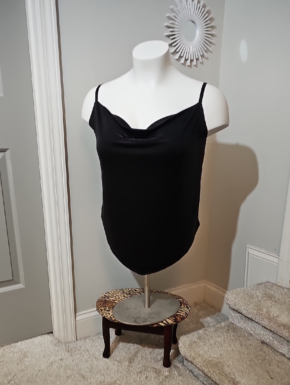 torrid Black Satin Cowl Neck Camisole